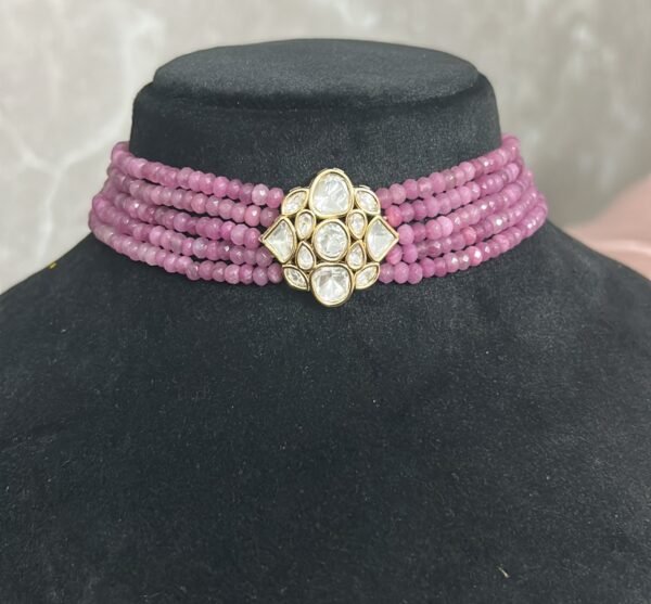 Lavender Kundan charm